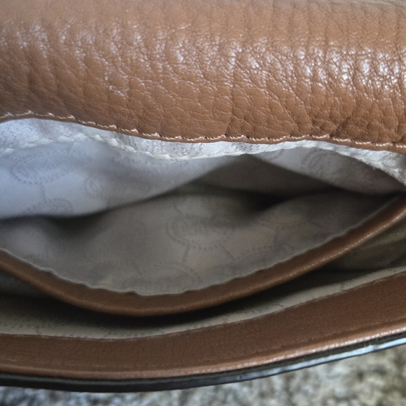 Michael Kors Brown Pebbled Leather Crossbody Bag - Picture 8 of 8